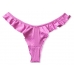 Трусики Victoria's Secret Satin Ruffle Thong Panty, Rosita Pink