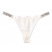 Трусики Зі Стразами Victoria's Secret Very Sexy Shine Strap Thong Panty, Coconut White