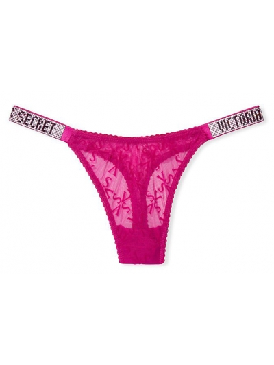Трусики Зі Стразами Victoria's Secret Very Sexy Shine Strap Thong Panty, Beryy Logo