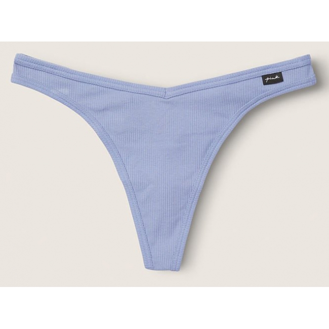 Трусики Стрінги Victoria's Secret PINK Blue Cotton Thong Panty