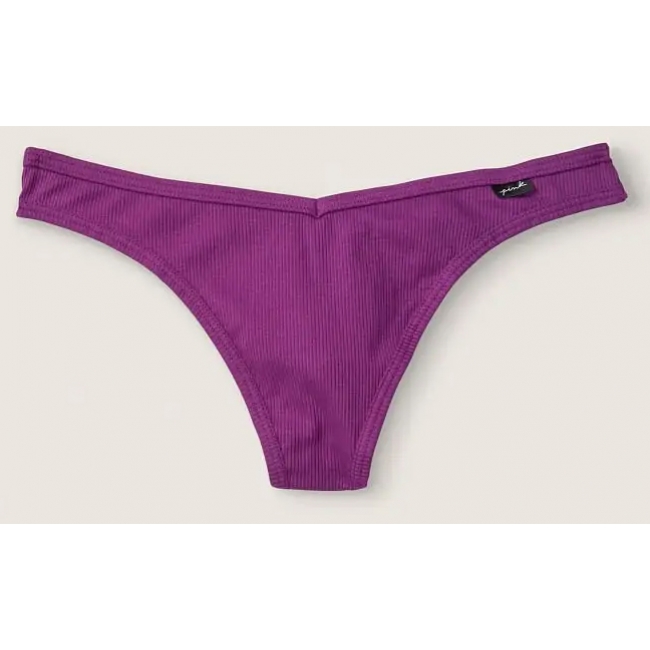 Трусики Стрінги Victoria's Secret PINK Violet Cotton Thong Panty