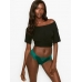 Трусики Victoria’s Secret Very Sexy Micro Lace Inset Thong Panty, Зелені