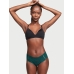 Мереживні Трусики Чіка Victoria's Secret Floral Lace Cheeky Panty, Deepest Green