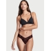 Мереживні трусики Victoria's Secret The Lacie Thong Panty, Black Tiny Hearts