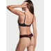 Мереживні трусики Victoria's Secret The Lacie Thong Panty, Black Tiny Hearts