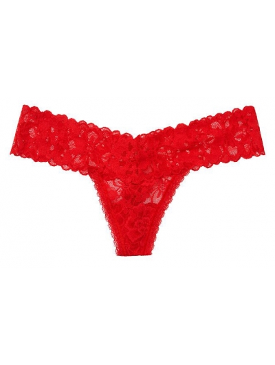 Мереживні трусики Victoria's Secret The Lacie Thong Panty, Red