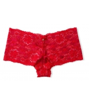 Мереживні Трусики Victoria's Secret Lace Cheeky Panty, Червоні