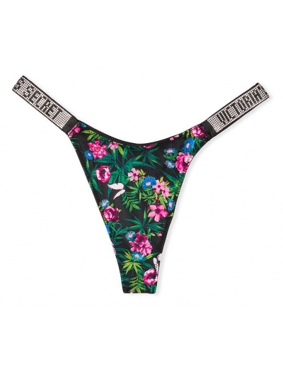 Трусики Зі Стразами Victoria's Secret Very Sexy Shine Strap Thong Panty, Floral