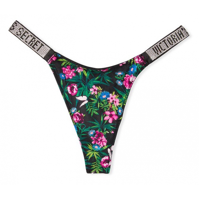 Трусики Зі Стразами Victoria's Secret Very Sexy Shine Strap Thong Panty, Floral