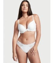 Трусики Стрінги Victoria's Secret Lace Trim Thong Panty, Білі