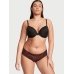 Мереживні Трусики Чіки Victoria's Secret Floral Lace Cheeky Panty, Black Tiny Hearts