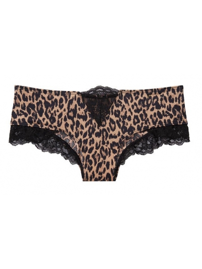 Трусики Victoria's Secret Very Sexy Micro Lace Inset Cheeky Panty, Леопард