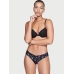 Безшовні трусики Victoria Secret No Show Tong Panty, Black Snowflakes