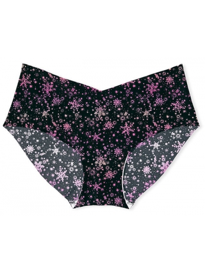 Трусики Безшовні Victoria's Secret Sexy Illusions No-Show Hiphugger Panty, Black Snowflakes