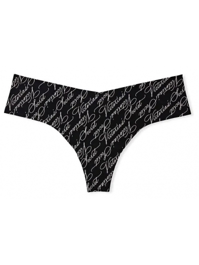 Безшовні трусики Victoria Secret No Show Tong Panty, Black Logo
