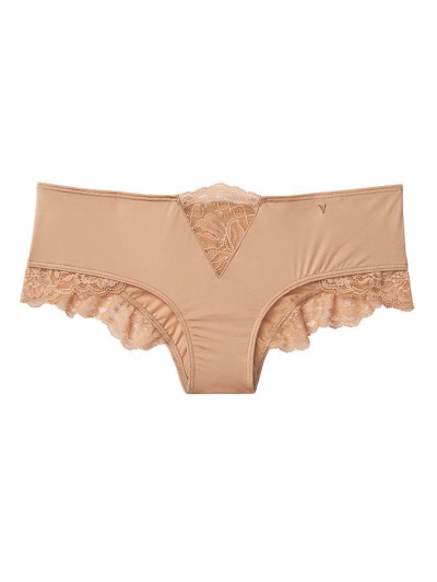 Трусики Victoria's Secret Very Sexy Micro Lace Inset Cheeky Panty, Бежеві