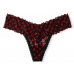 Мереживні Трусики Victoria’s Secret The Lacie Thong Panty, Black Hearts