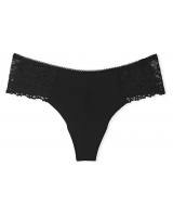 Безшовні трусики Victoria's Secret No Show Lace Tong Panty, Чорні