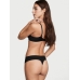 Безшовні трусики Victoria's Secret No Show Lace Tong Panty, Чорні