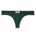 Трусики Стрінги Victoria's Secret Shine Patch Thong Panty, Зелені у клітинку