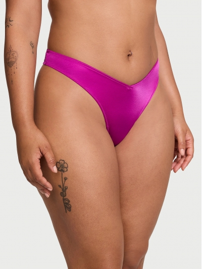 Трусики Стрінги Victoria’s Secret Strappy Back High-Leg Thong Panty, Фуксія