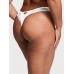 Трусики Стрінги Victoria’s Secret Lace-Trim High-Leg Thong Panty, Білі