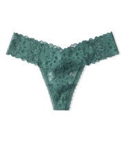 Мереживні трусики Victoria's Secret The Lacie Thong Panty, Sage Dust