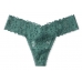 Мереживні трусики Victoria's Secret The Lacie Thong Panty, Sage Dust