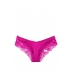 Трусики Victoria’s Secret Lace-Trim High-Leg Cheeky Panty, Фуксія