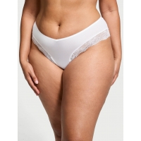 Трусики Victoria’s Secret Lace-Trim High-Leg Cheeky Panty, Білі