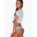 Мереживні трусики Victoria's Secret The Lacie Thong Panty, Sage Dust