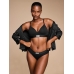 Трусики Victoria's Secret Shine Patch Hiphugger Panty, Чорні