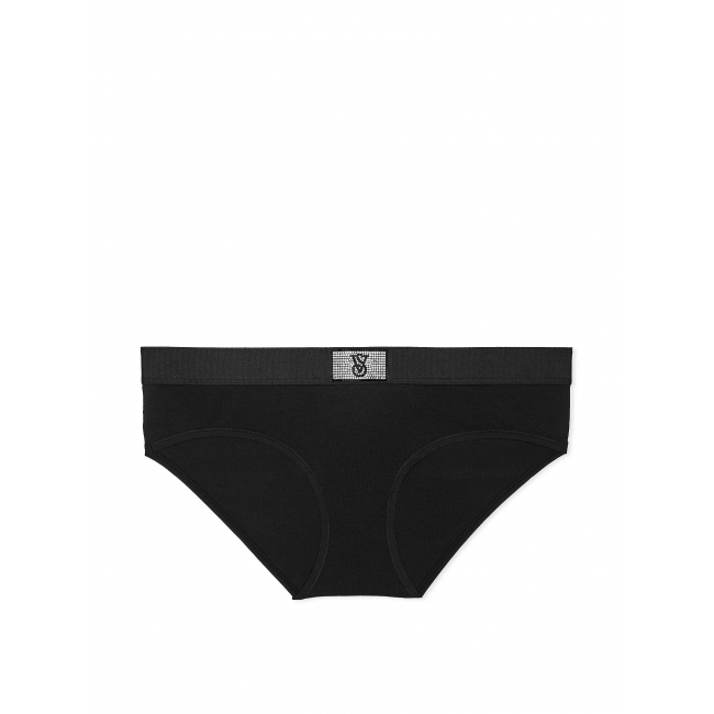 Трусики Victoria's Secret Shine Patch Hiphugger Panty, Чорні