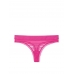 Трусики Стрінги Victoria’s Secret Logo Lace Thong Panty, Яскраво-рожеві
