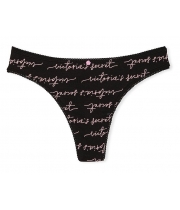 Трусики Стрінги Vistоriа's Sесrеt Stretch Cotton Thong Panty, Black Logo VS