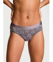 Трусики Victoria’s Secret Logo Cotton Hiphugger Panty, Сірі з серцями