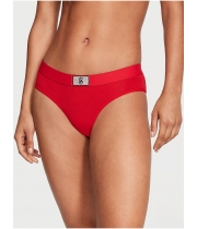 Трусики Victoria's Secret Shine Patch Hiphugger Panty, Червоні з лого VS