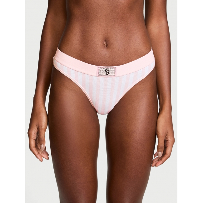 Трусики Стрінги Victoria's Secret Shine Patch Thong Panty, Рожева смужка