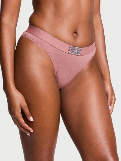Трусики Стрінги Victoria's Secret Shine Patch Thong Panty, Vintage Rose