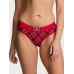 Трусики Victoria's Secret Shine Patch Hiphugger Panty, Червоні у клітинку