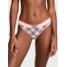 Трусики Стрінги Victoria's Secret Shine Patch Thong Panty, Рожеві у клітинку