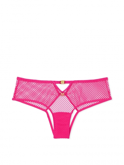 Трусики з відкритим доступом Victoria’s Secret Open-Back Fishnet Cheeky Panty, Рожеві
