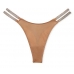 Трусики Стрінги з камінцями Victoria’s Secret Double Shine Strap Smooth Thong Panty,  Praline