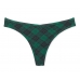 Трусики Стрінги Victoria's Secret PINK Green Plaid Cotton Thong Panty