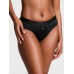 Трусики Victoria's Secret Shine Patch Hiphugger Panty, Чорні з лого VS