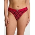 Трусики Стрінги Victoria's Secret Shine Patch Thong Panty, Червоні у клітинку