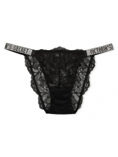 Трусики Зі Стразами Victoria's Secret Very Sexy Shine Strap Bikini Panty, Black