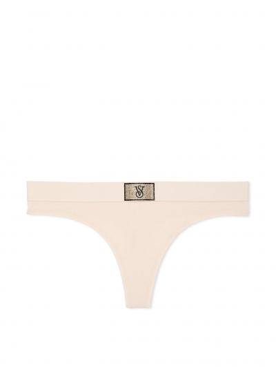 Трусики Стрінги Victoria's Secret Shine Patch Thong Panty, Marzipan