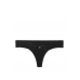 Трусики Стрінги Victoria's Secret Shine Patch Thong Panty, Чорні з лого VS