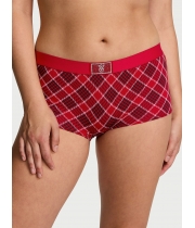 Трусики Victoria’s Secret Shine Patch Shortie Panty, Червоні у клітинку